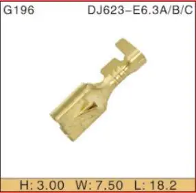 Instead of Female Crimp Terminals (pins) 16-22 AWG,0.5~1.2 mm2 copy 1500-0009 crimp terminal