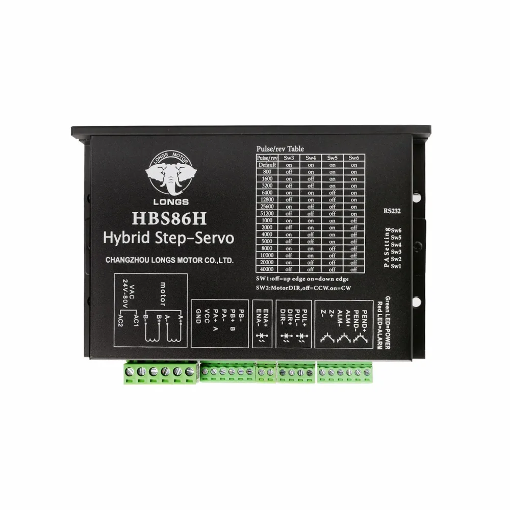 

HBS86H Closed Loop SERVO DRIVER 20-80VAC or 36-110VDC, 8.2APeak nema23 nema34 2 Phase for CNC router