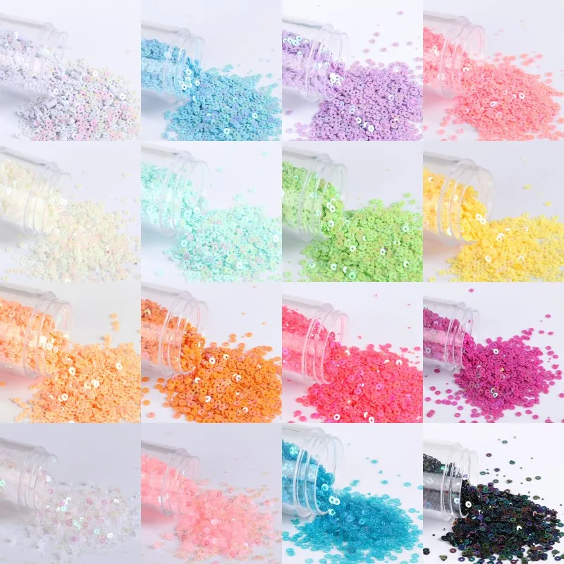 4000Pcs/Lot 2mm Flat Round Loose sequins Paillettes Sewing Wedding Craft,Colorful Nail Arts,Nightclub Dress Sew Accessories