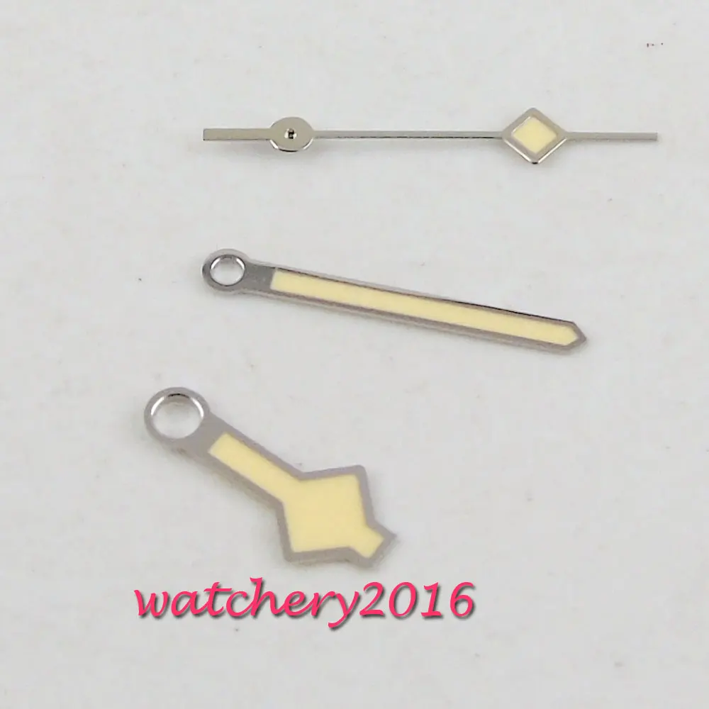 Watch Parts Beige Snowflake Watch Hands For Men Fit NH35 NH36 7S26 Replacement Accessories