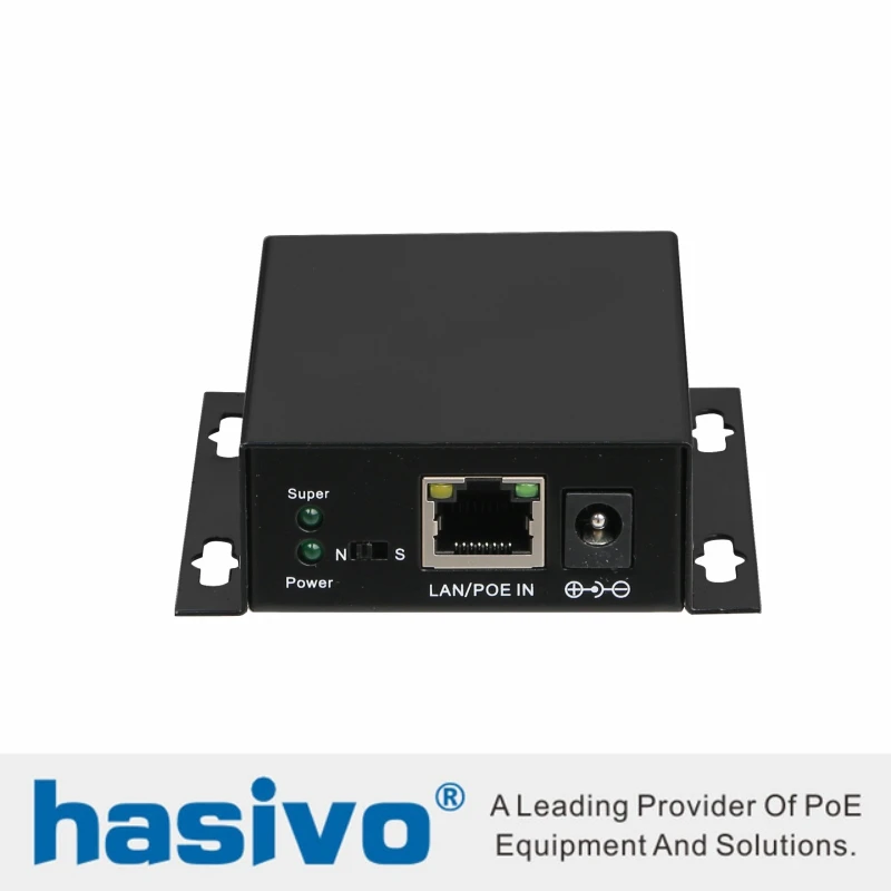 Di Rete PoE Switch Ethernet PoE Extender 250 metri di Rete PoE Extender con 1 porta 10/100M PoE