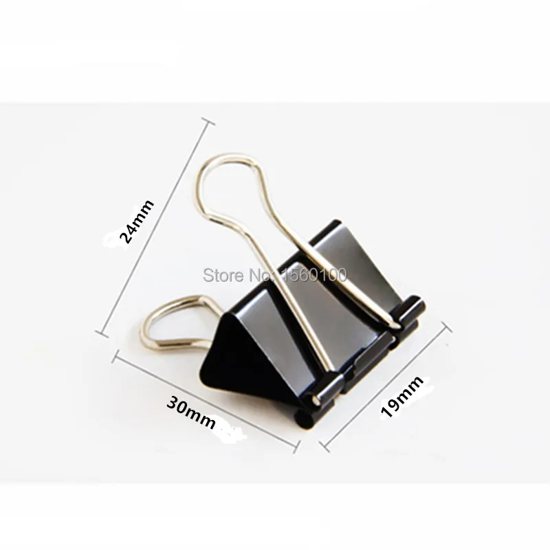 Free Shipping (40pcs/set)19mm large binder clips black binder clips ticket clip office supplies fashion Stationery