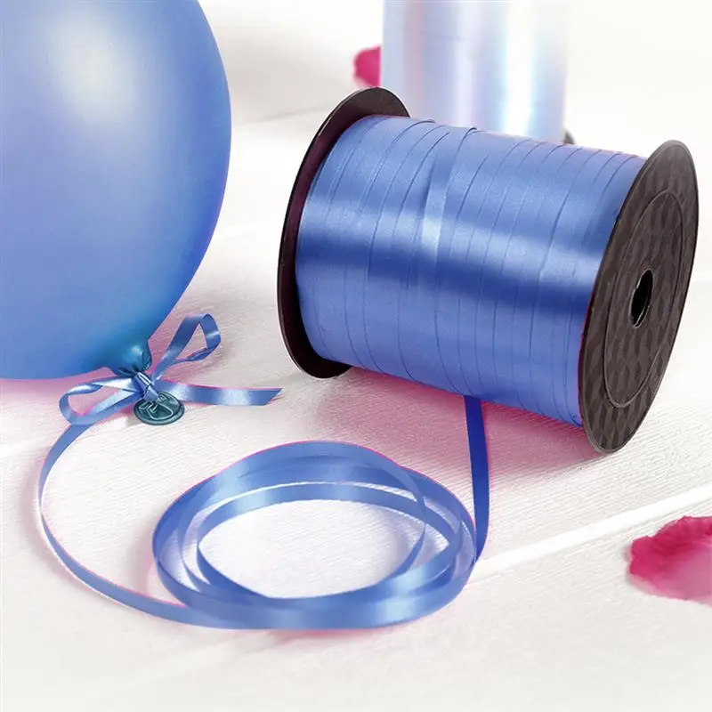 Balloon Ribbon Solid Color Plastic Curling Ribbon Balloon String For Gift Packaging 0.2'' X 500 Yards