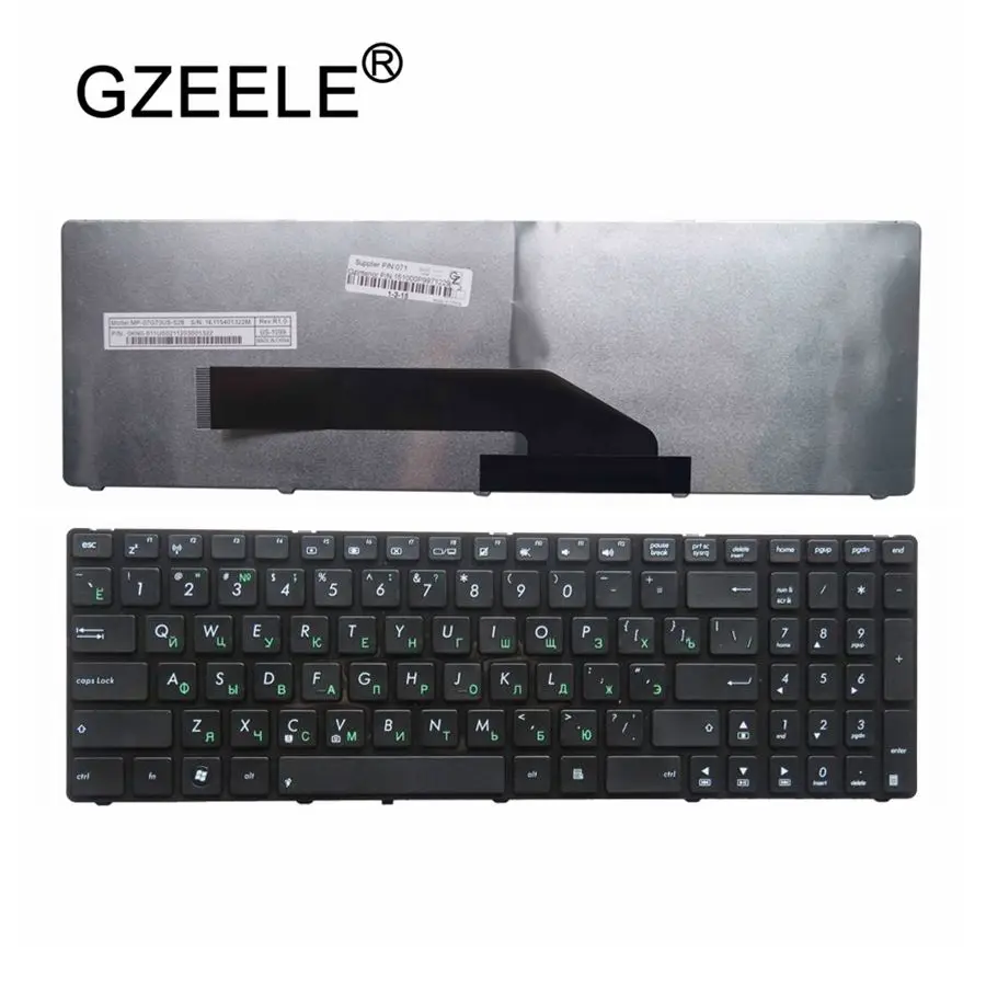 

GZEELE Новая русская клавиатура для ноутбука ASUS V111462CS2 V090562BS1 MP-07G73US-528 0KN0-EL1US02 с рамкой RU