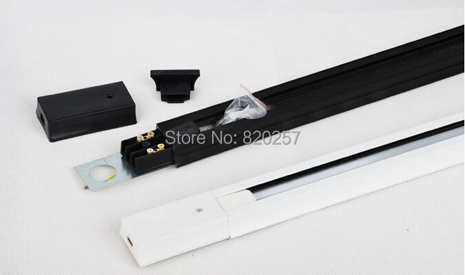 

Wholesale 1Meter Tracklight Rail for Track Lighting Fixture, 2 Wire 6pcs/lot Black,White Aluminum Track Rail