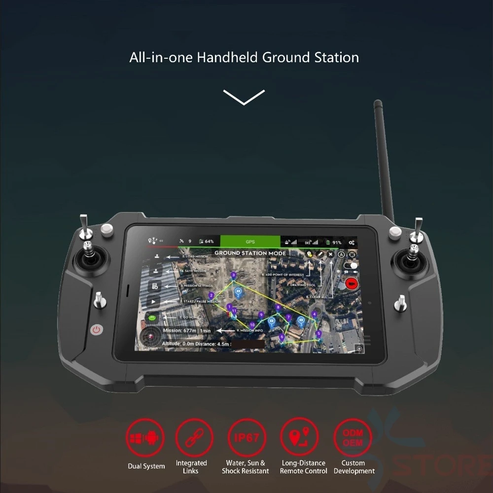 

T20 All-in-one Handheld FPV Portable Ground Station 8 inch IPS Dual System integrated link remote control system