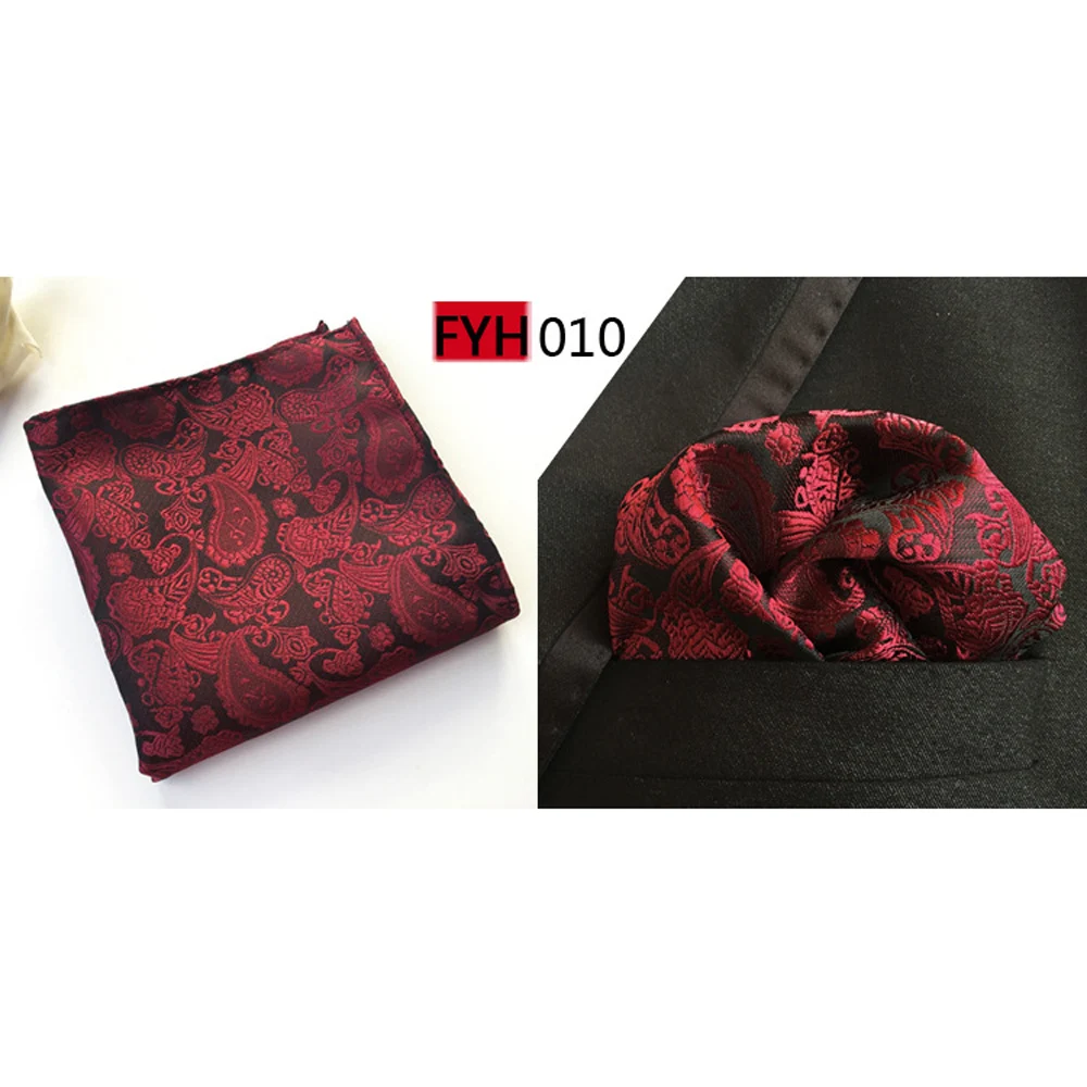 Mens Colorful Paisley Pattern Pocket Square Gentlemen Wedding Handkerchief  BWTHZ0326