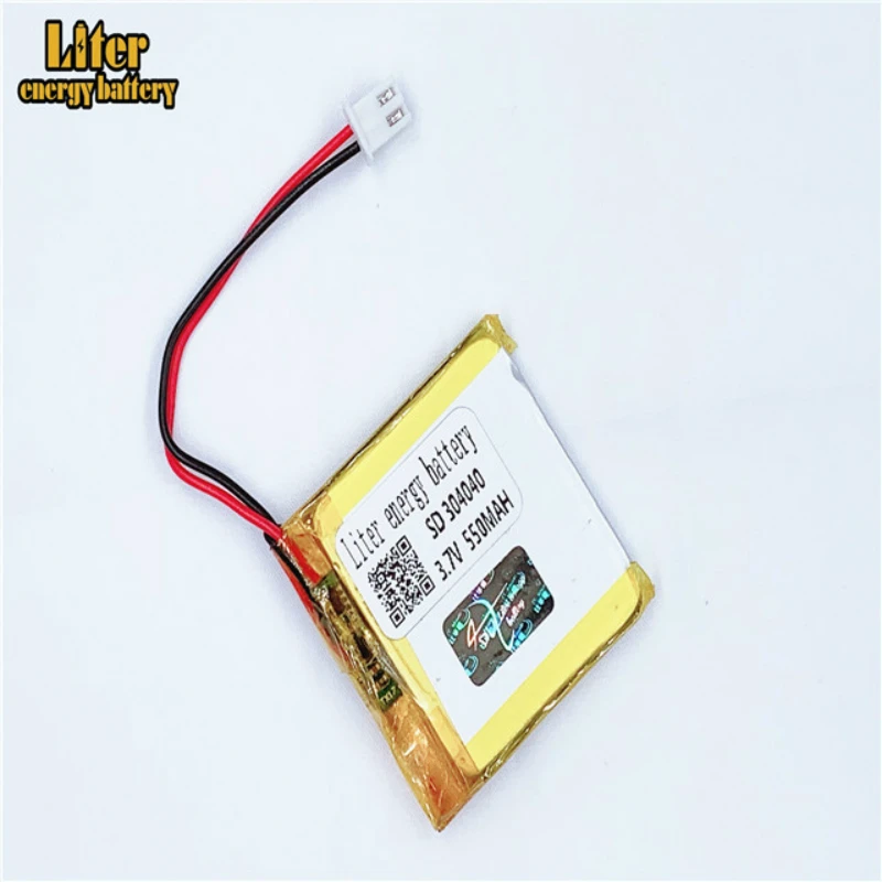 XHR-2P 2.45 550mAh 304040 3.7V lithium polymer battery 354040 Bluetooth headset mouse MP3