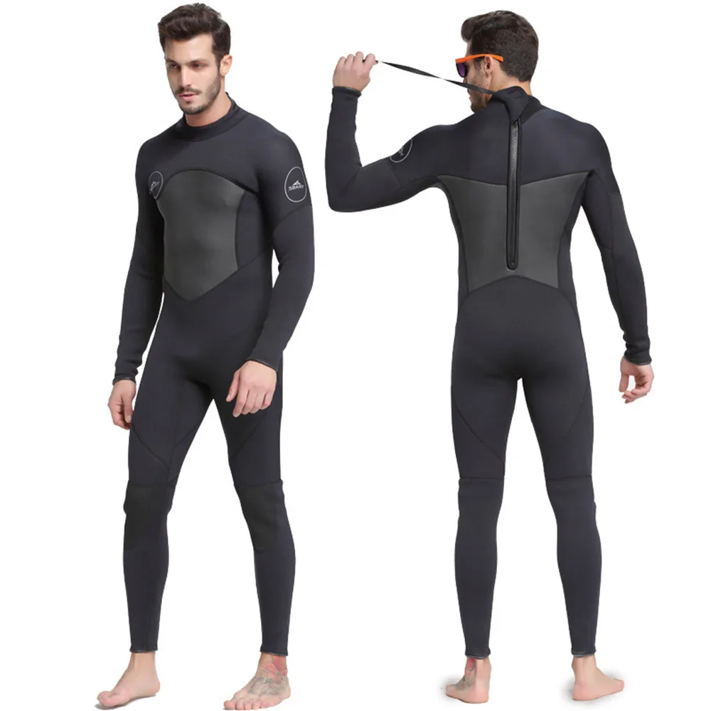 

Sbart Professional OnePiece 3mm Neoprene Diving Suit Winter Keep warm Long Sleeve Men Wetsuit Prevent Jellyfish Snorkeling Set