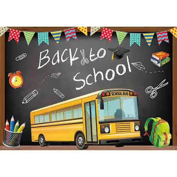 Allenjoy – arrière-plan pour photos, étudiant, campus, vie, retour à l'école, saison, bus, photomaton, accessoire photographique