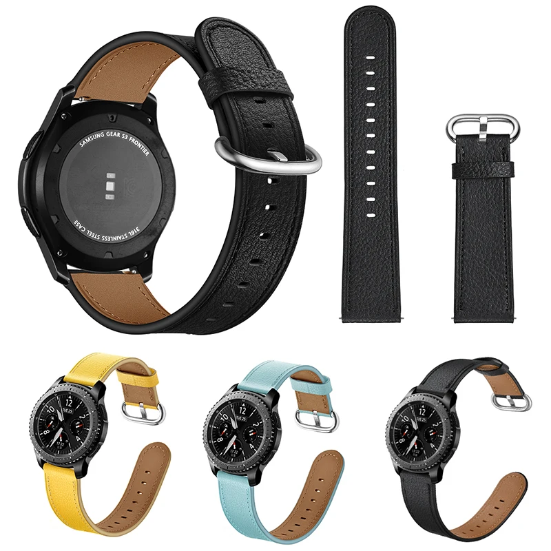 

AKGLEADER Newest For Samsung Galaxy Watch 46mm Leather Watch Strap Band For Samsung Gear S3 Claaaic Frontier 22mm Watchband