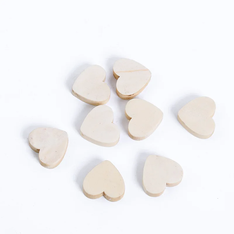 50pcs Natural Wooden Heart Star Wooden Spacer Beads For Jewelry making DIY kids 20mm