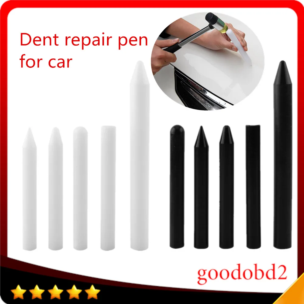 5pcs/Set car Professional  Nylon Tap Down Pen Paintless Hail Removal Dent Repair Tools Black / White dent pen for any car dents