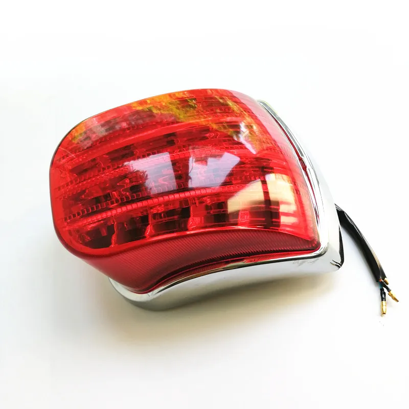 

Motorcycle Rear Chrome LED Light Brake Rear Lamp Taillight For Vespa LML Star Stella Delux PX 125 150 200