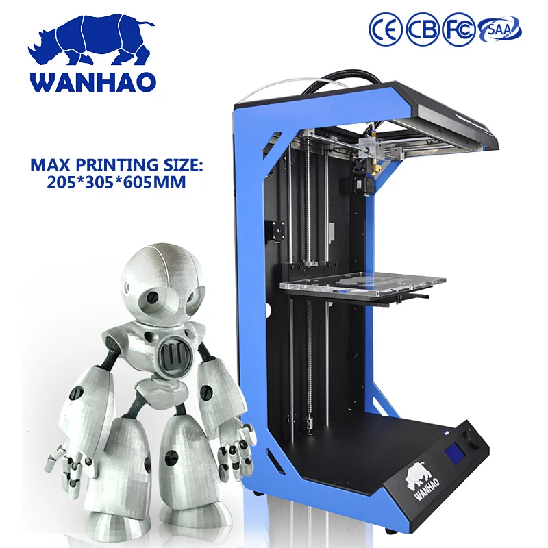 Imagem -02 - China Novo Design Desktop Fdmplapvaabs Filamento Wanhao D5s Impressora a Cores 3d Máquina com Alta Precisão e Velocidade de Impressão