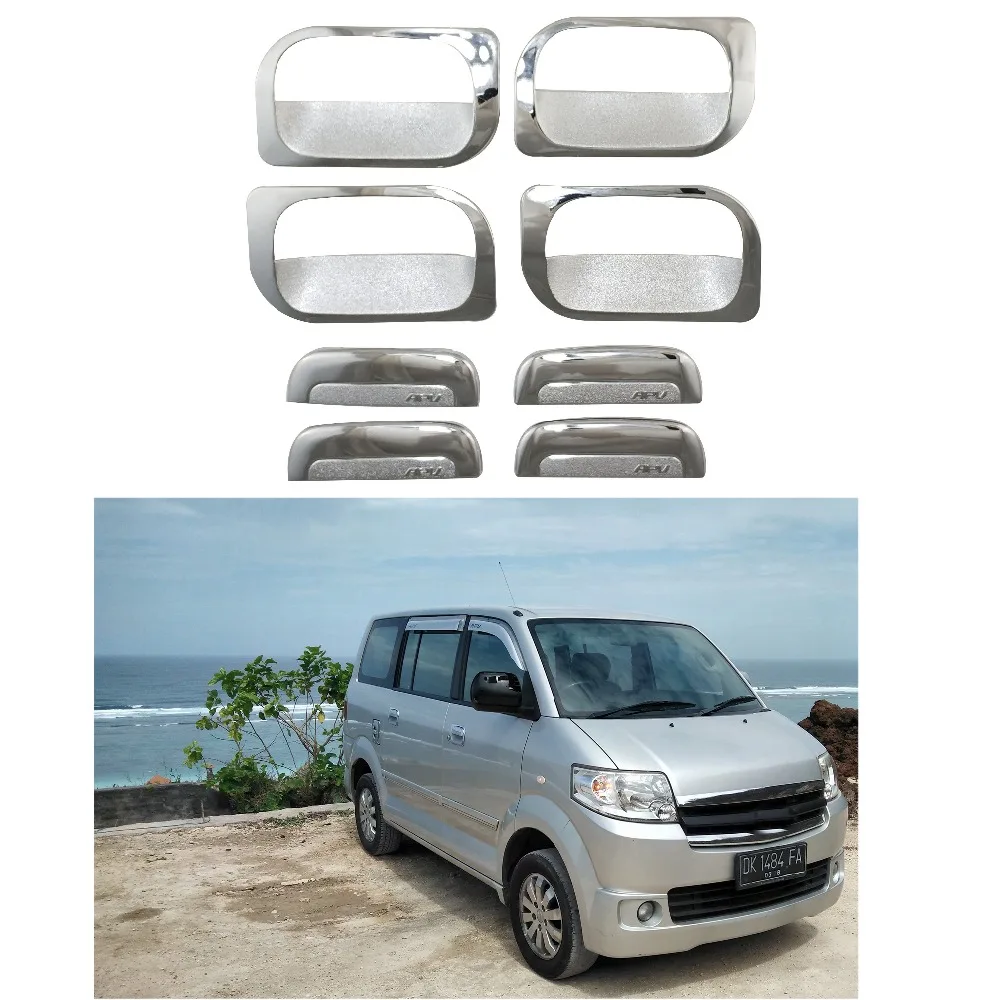 For Suzuki APV van Arena GX 2004-2012 Car The door handle bowl Covers ABS Chrome Accessories Stickers Car Styling 8pcs