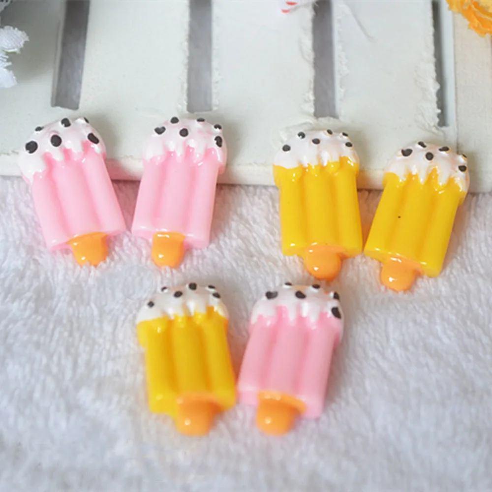 

100pcs/lot resin ice-lolly ice cream crafts for headwear phone decorates DIY accessories