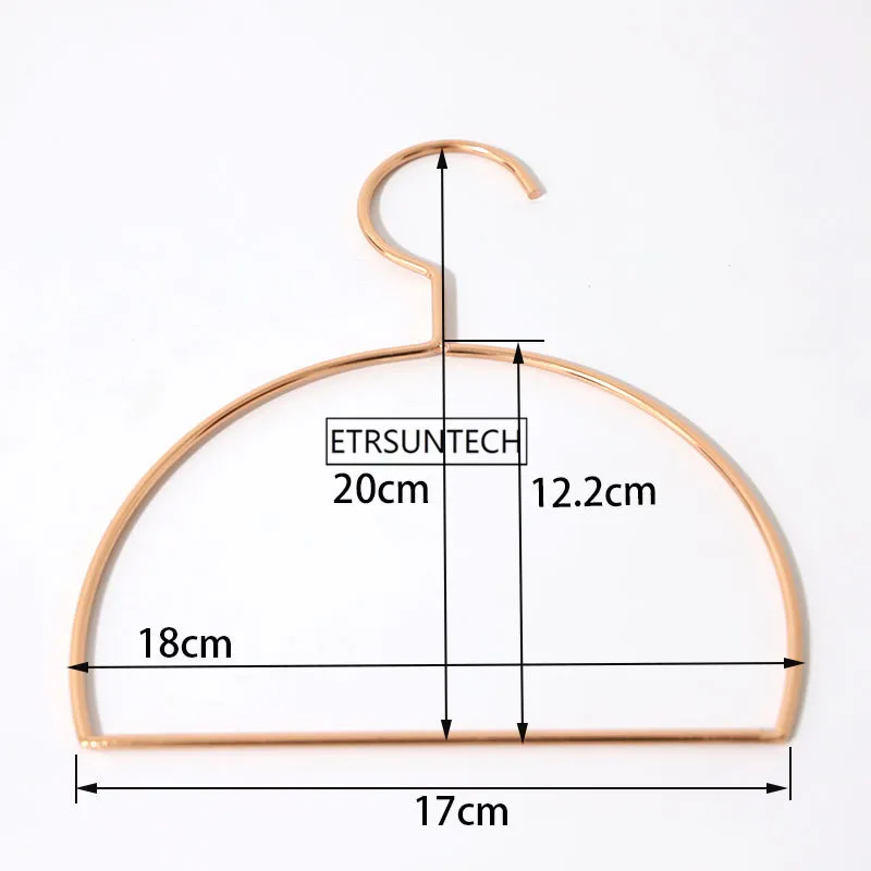 Semicircle Metal Hanger Nordic Style Rose Gold Iron Hanger Rack for Scarf Tie Belt and Towel Clothes Organizer 50pcs