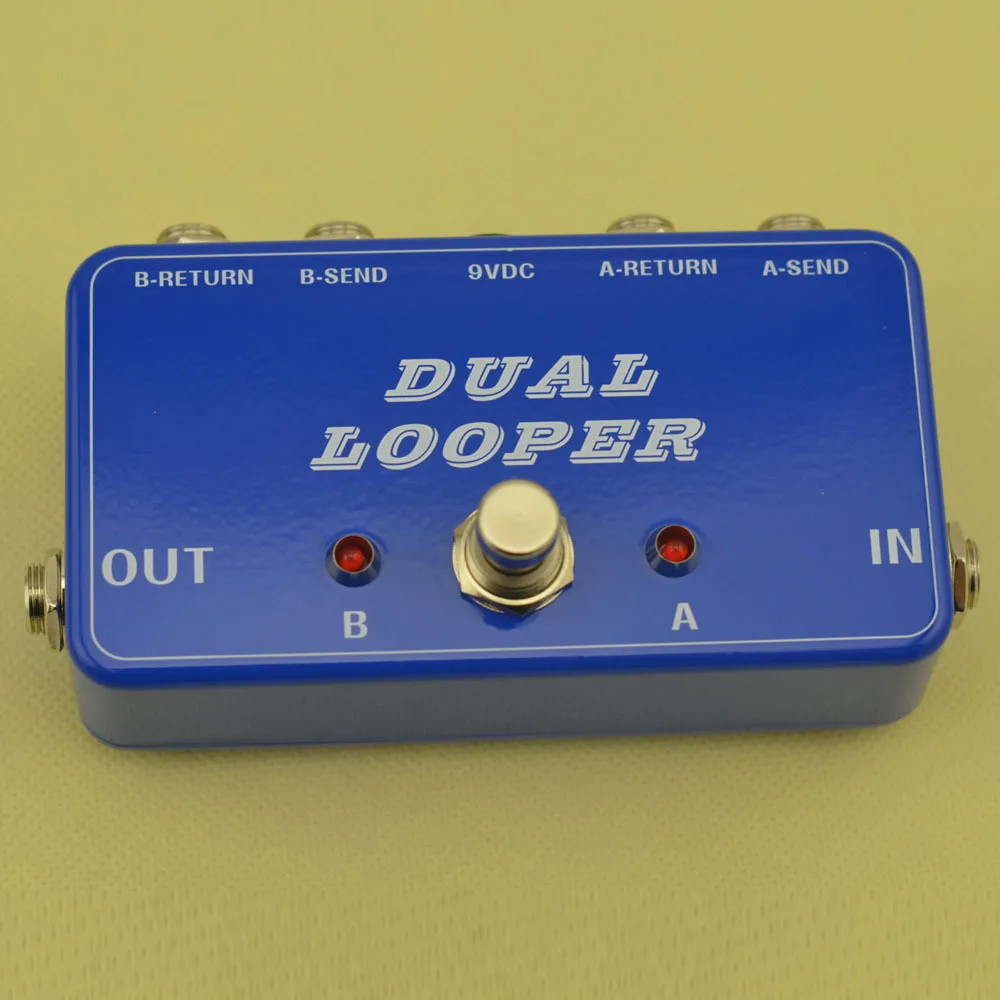 New True-Bypass Looper Effect Pedal Guitar Effect Pedal Looper Switcher true bypass guitar pedal Blue dual Loop switch
