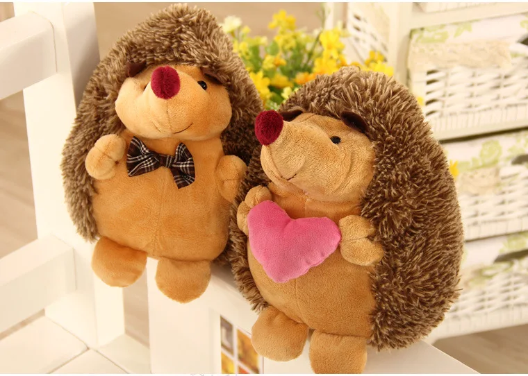 lovely cartoon hedgehog 20cm plush toy couples lovers hedgehogs soft doll throw pillow birthday,wedding gift w1737