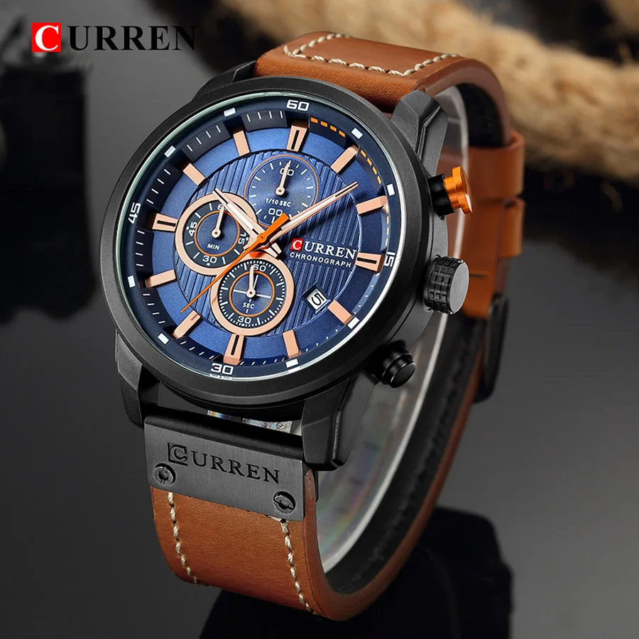 

CURREN Men's Watches Top Brand Luxury Blue Male Clock Man Quartz Watches Men CURREN Wristwatch Hodinky Relogio Masculino