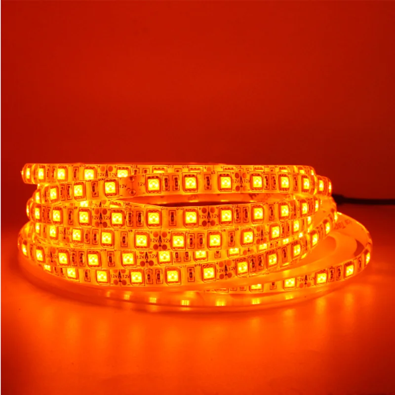 0.5m - 5m LED Strip Orange 600nm True Orange led strip light 5050 3528 SMD Flexible led tape rope lights 12V  IP67 waterproof