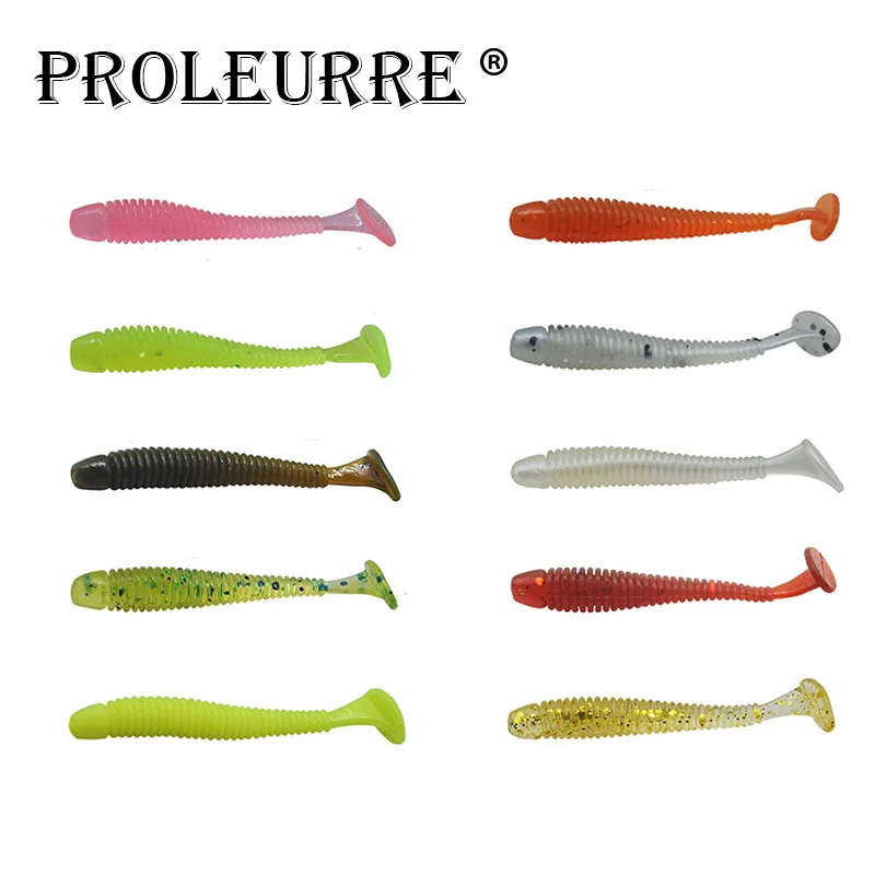 Proleurre Saturn Worms 0.7g 4.5cm Soft Baits Carping Fishing T Tail Silicone Maggot Worm Wobblers Pesca Fishing Accessories