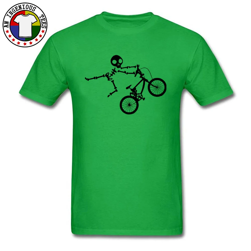 Latest Skeleton Alien BMX Cycle Bike New T-Shirts Custom Short Sleeve T-Shirt Funny Fall O Neck Pure Cotton T Shirt for Men