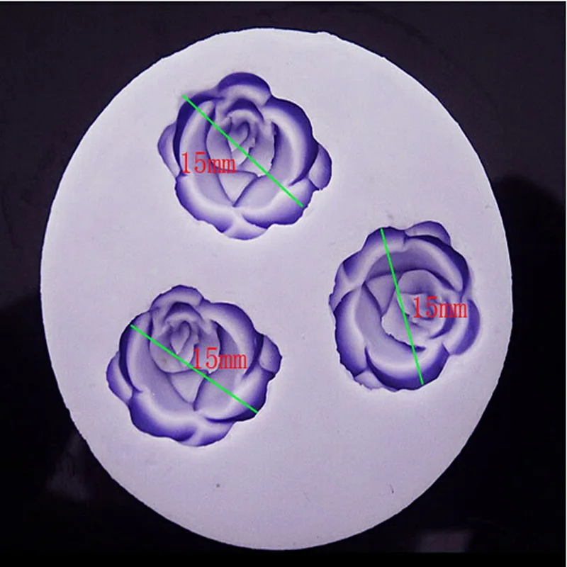 New Rose Flower Silicone Mold for Fondant Cake Decorating Tools Chocolate Cookie Soap Polymer Clay Resin Cake Decorations