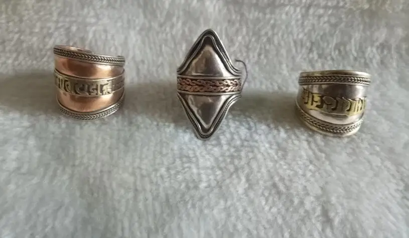 Rare Hmong handmade six words genuine ring free delivery