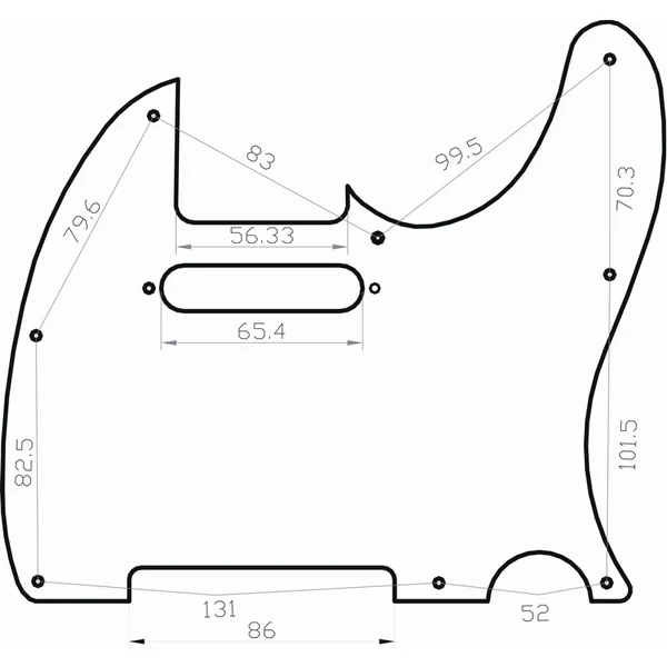 3 Ply 8 Screw Holes White Pickguard For Fender Telecaster Guitar Replacement Part Anti-scratch