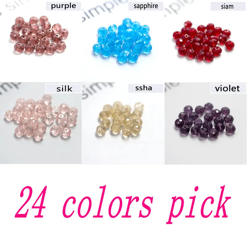 Buy 1 Get 1 Free 4mm-8mm Glass Ball Bead Loose Crystal Round Beads For Bracelet Necklace Accessories