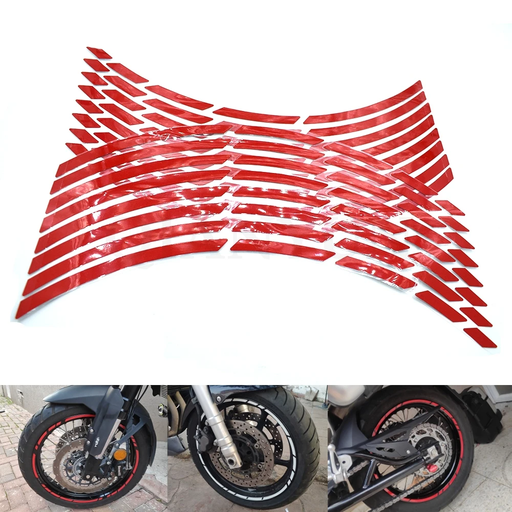 

17-19 inch Universal motorcycle car tire sticker reflective rim tape decal For BMW K1600 K1200R K1200S R1200RT R1200ST R1200GS