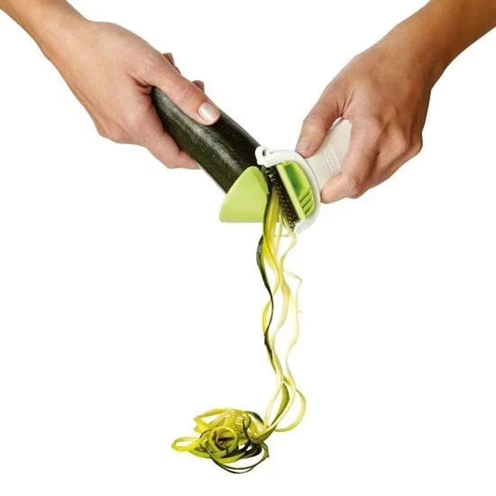 Click N Curl Spiralizer Hand Held Spiralzer Set with Swiss & Julienne Peelers