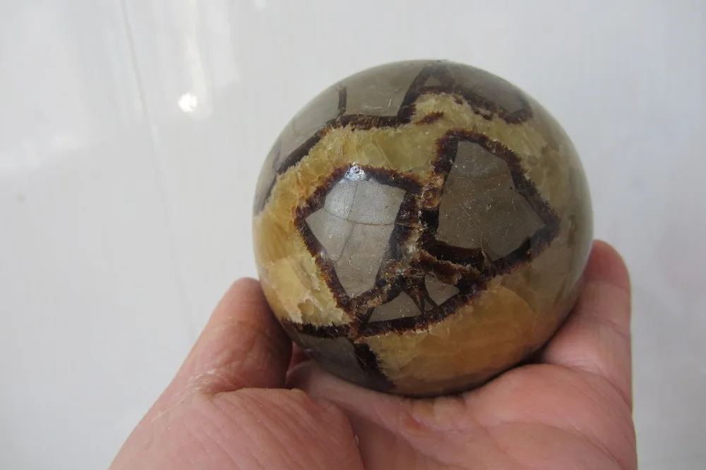 86mm  Natural septarian sphere septarium Natural Dragon Stone Septarium Fossil Crystal Sphere Madagascar