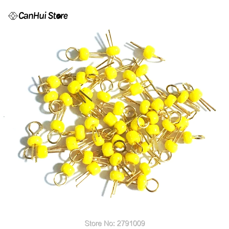 300PCS Six colors*50 PCB Board Test Beads Points Gold Plated Ceramic  Loop  Circuit  Test Needle Test Ring White Black Red Blue
