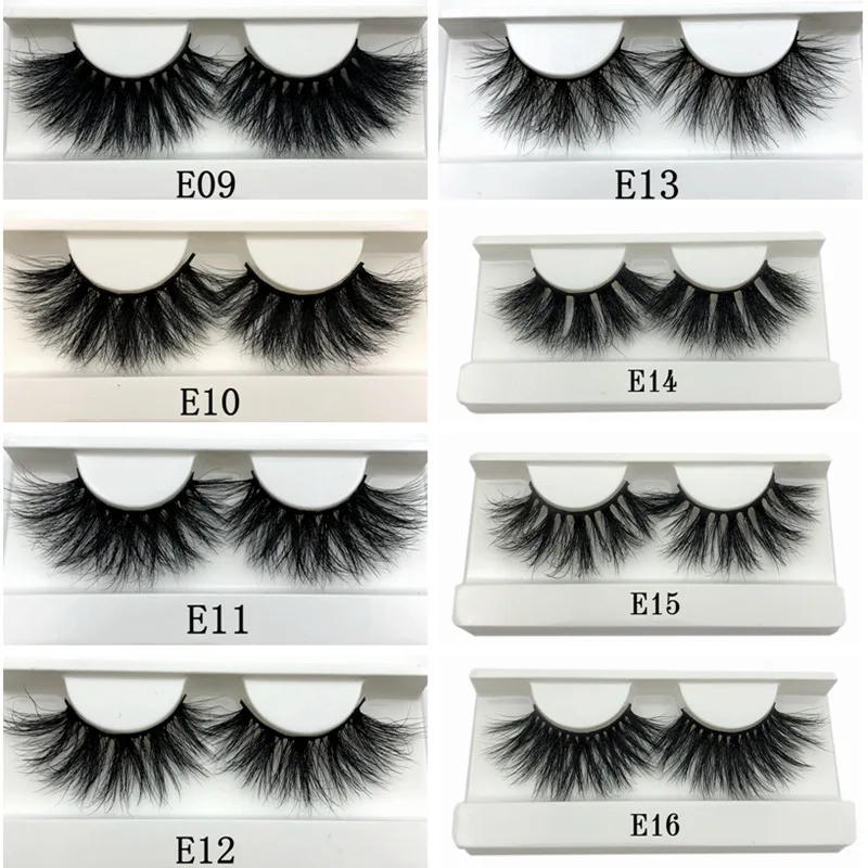 Mikiwi 25mm Mink False Eyelashes 25/50/75/100 pc Wholesale 3D Mink Lashes big white tray  Label Makeup Dramatic Long Mink Lashes