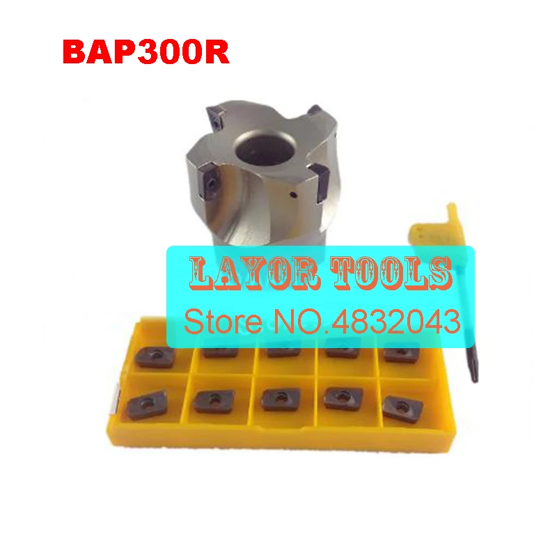 

Горячая продажа 1 шт. BAP300R 40/50/63 22 4F Флейта концевая фреза плоский резак + 10 шт. APMT1135 карбидные вставки APMT 1135 PDER