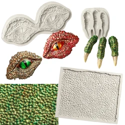 Dragon Set Eyes Skin Claws Mould Fondant Cake Decor Silicone Molds Sugarcrafts Chocolate Baking Tools for Cakes Gumpaste Form