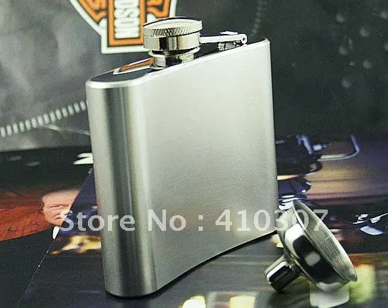 5 oz Stainless Steel Hip Flask Pocket Flask Wine Carry Flagon Cap Funnel Good Gift for Men in Box Hot Sale Freeshipping 100 pcs