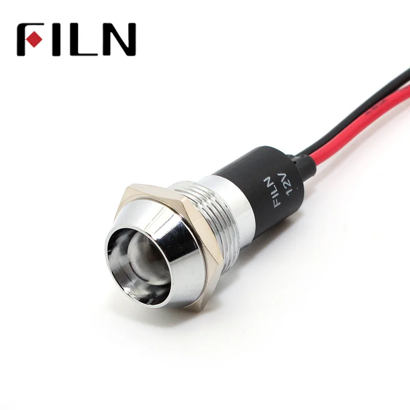 16mm mounting hole size metal high quality red yellow blue green 12v 24v 110v 220v indicator light