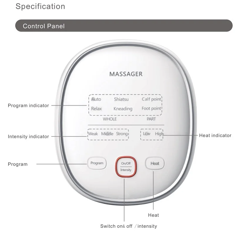 Leg Air Compression Massager Heated for Foot and Calf Circulation with Handheld Controller 3 Intensities 2 Modes 2 Temperatures