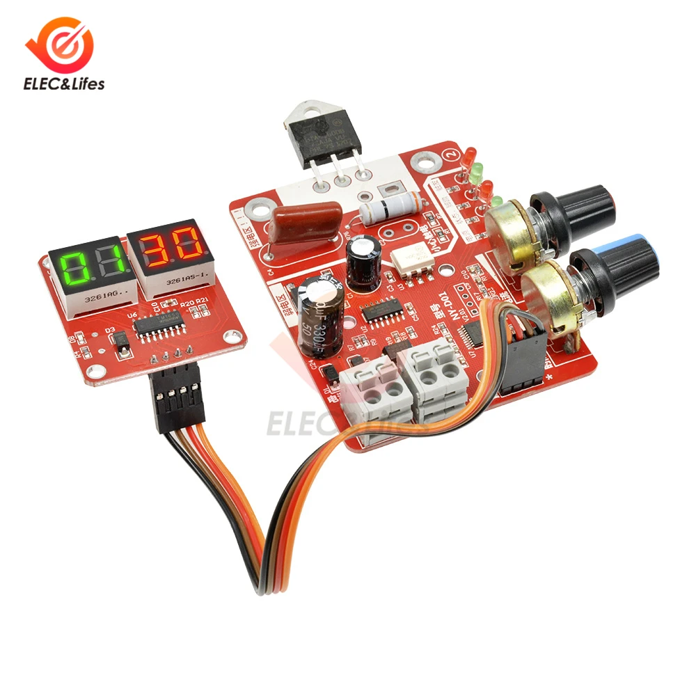 NY-D01 100A/40A Spot Welding Machine Control Board Welder AC 9V Transformer Controller Panel Adjust Time Current Digital Display