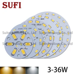 Brillo SMD5730 placa de luz, 3W, 5W, 7W, 9W, 12W, 15W, 18W, 24W, 30W, 36W, Panel de lámpara PCB con LED para luz de techo DIY, bombilla LED