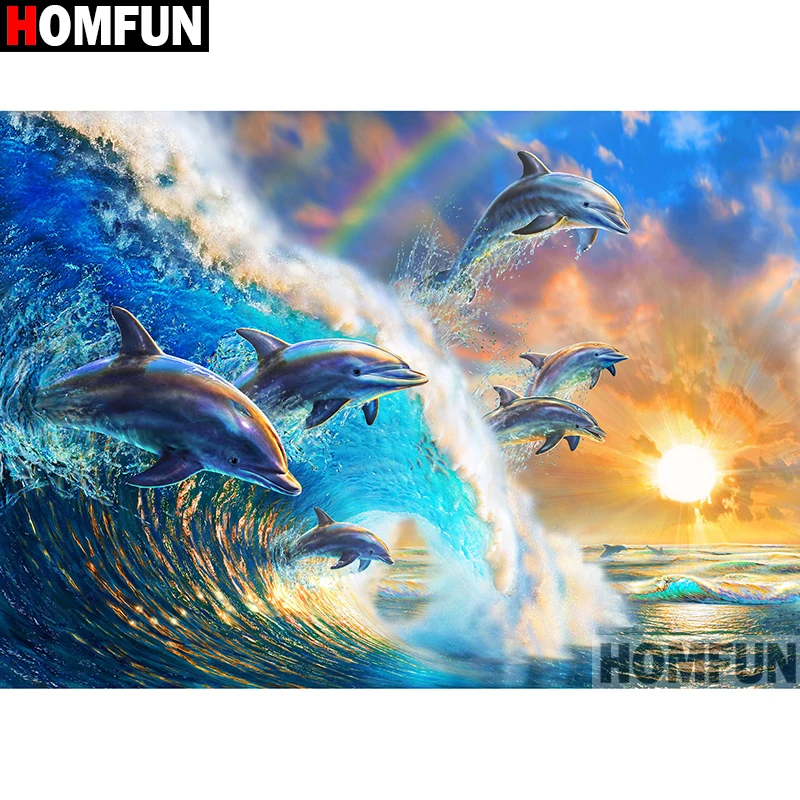 HOMFUN Full Diamond Embroidery 