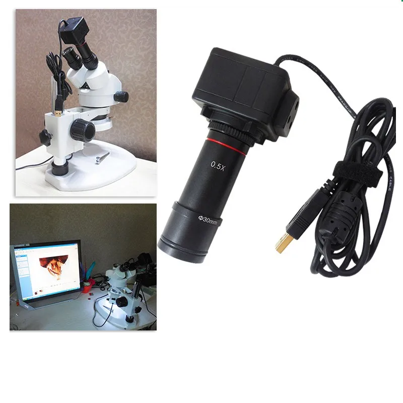 5.0MP USB Digital Microscope Electronic Eyepiece USB Video CMOS Camera Industrial Eyepiece Camera Free Driver for Image Capture