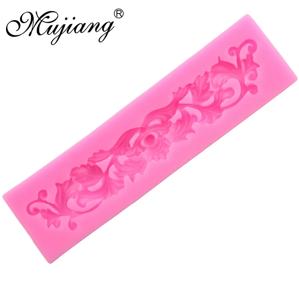 Mujiang DIY Leaf  Lace Silicone Molds Gum Paste Chocolate Fondant Sugarcraft Cake Border Decorating Tools