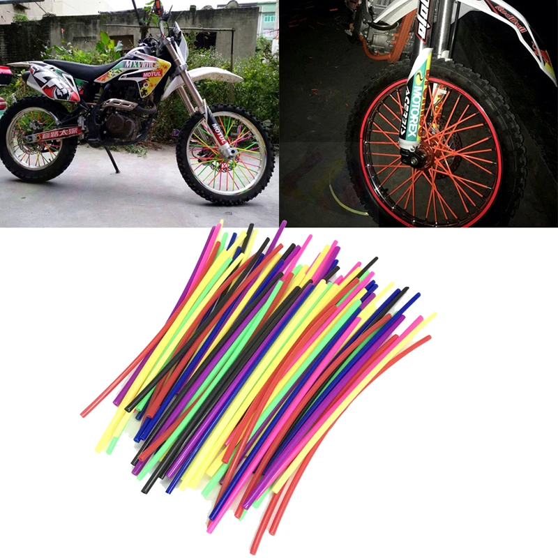 Jeazea 72 Pcs Universele Motorfiets Velg Wrap Cover Spoke Huid Buizen Sticker Voor Bike Harley Honda Atv Dirt Bike yamaha