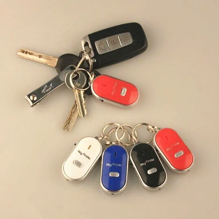 Smart Finder Key Sensors KeyChain Sound LED with Whistle Claps Locator Find Lost Keychain Finder Self Defense Alarm Random Color