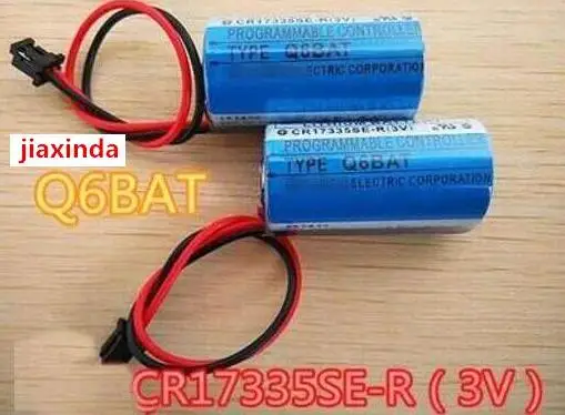 ร้อนใหม่CR17335SE-R 1800มิลลิแอมป์ชั่วโมงQ6BAT 3โวลต์PLCที่มีปลั๊กกับแบตเตอรี่ลิเธียมCR17335SE CE17335 Li-Ionแบตเตอรี่